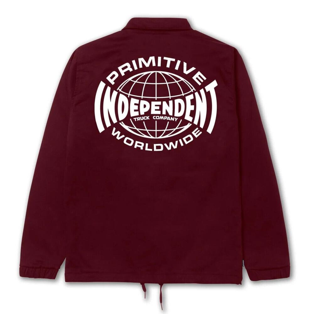 Primitive Skate Men's X Independent Skateboard Truck Global Coach Jacket